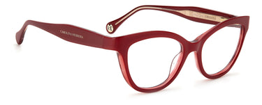 Designer Women Carolina Herrera Eyeglasses: CH 0017 - Burgandy(2)- SpecSMART Eye Clinic (Diagonal View)